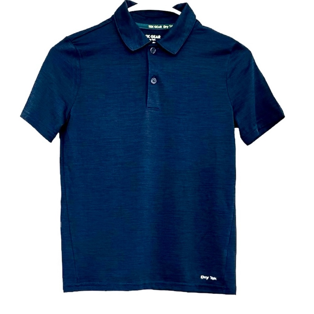 Tek Gear Polo Shirt Dark Blue Size Medium Lightweight Dry Tek